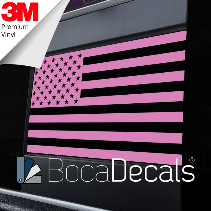 BocaDecals 2009-2025 Dodge RAM 1500/2500/3500 Rear Middle Window American Flag Decal