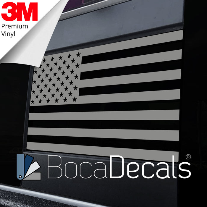 BocaDecals 2009-2025 Dodge RAM 1500/2500/3500 Rear Middle Window American Flag Decal