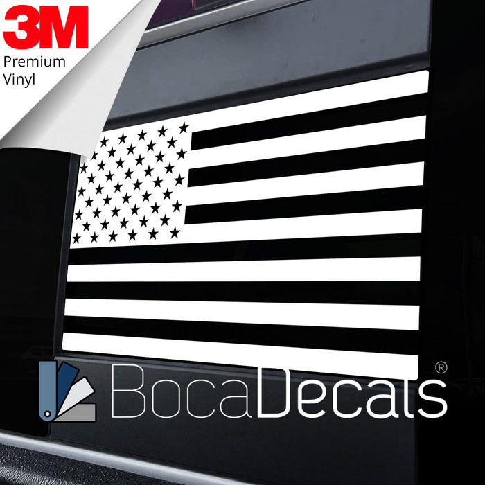 BocaDecals 2009-2025 Dodge RAM 1500/2500/3500 Rear Middle Window American Flag Decal
