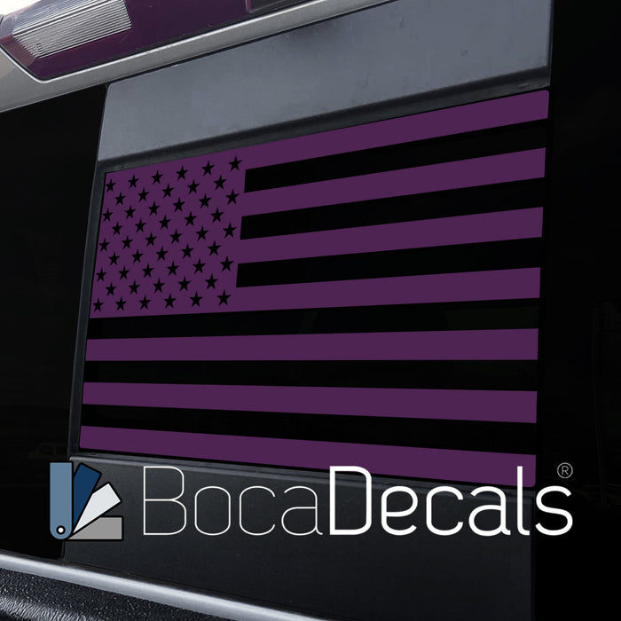 BocaDecals 2019-2025 Chevy Silverado and GMC Sierra Rear Middle Window American Flag Decal