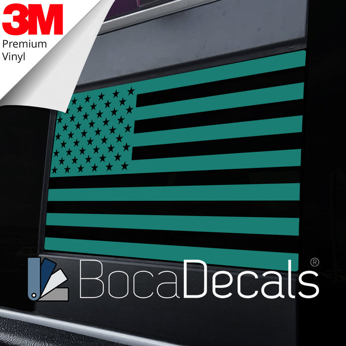 BocaDecals 2009-2025 Dodge RAM 1500/2500/3500 Rear Middle Window American Flag Decal