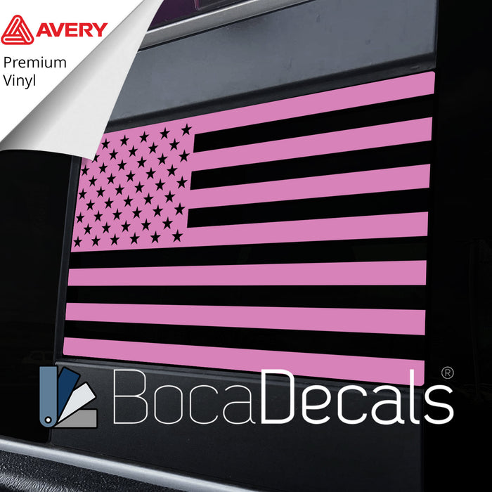 BocaDecals Precut Rear Middle Window American Flag Decal For 2015-2026 Chevy Colorado