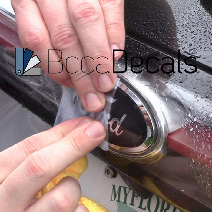 BocaDecals 2016-2019 Ford Explorer Logo Emblem Insert Decal Overlays (Set of 2)