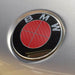 BMW Red Carbon Fiber Emblem Logo Decals