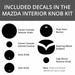 What is Included - Mazda6 Interior Decal Kit