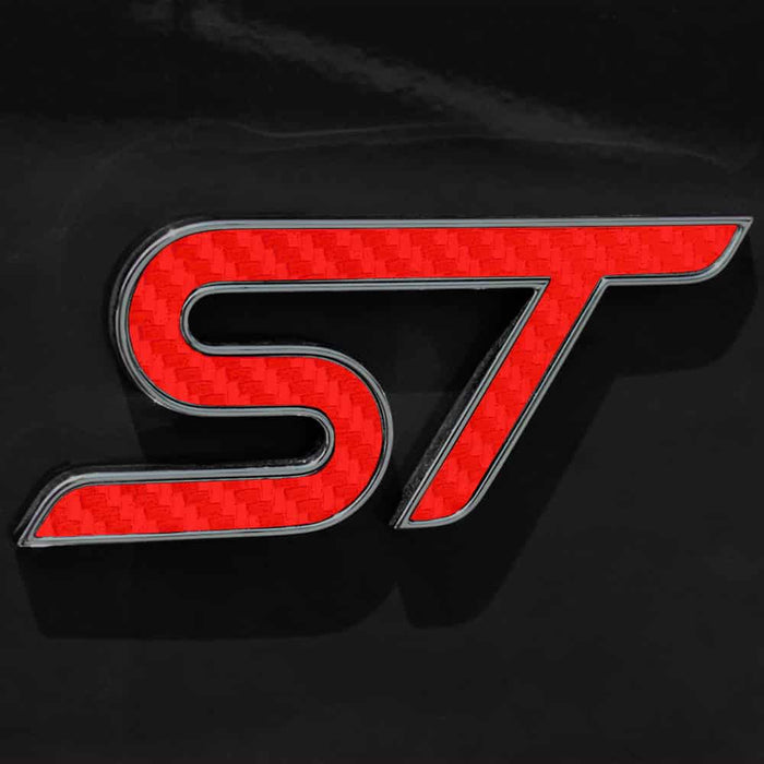 BocaDecals 2019-2023 Ford Edge ST Carbon Fiber Emblem Decal Inserts (Set of 2)