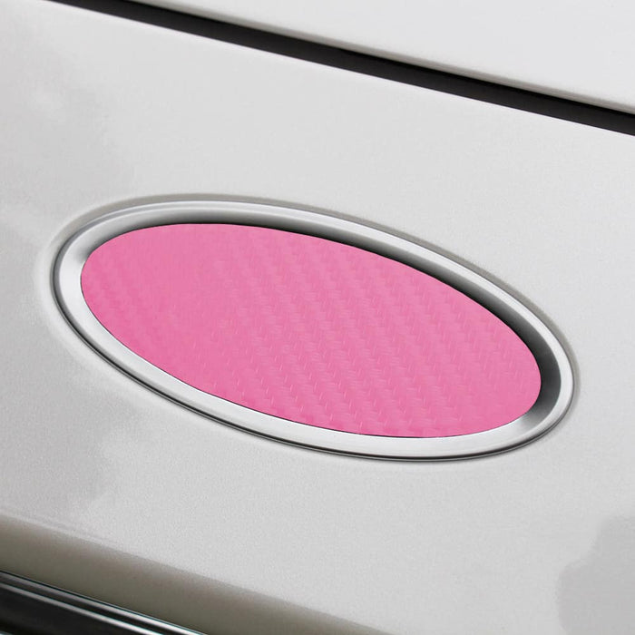 BocaDecals 2015-2023 Ford F150 Solid Carbon Fiber Black Out Emblem Insert Decals - For F150 With 9.45" Emblems (Set of 2)