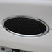 2013-2019 Ford Fusion Solid Carbon Fiber Oval Decal Emblem Inserts (Black)