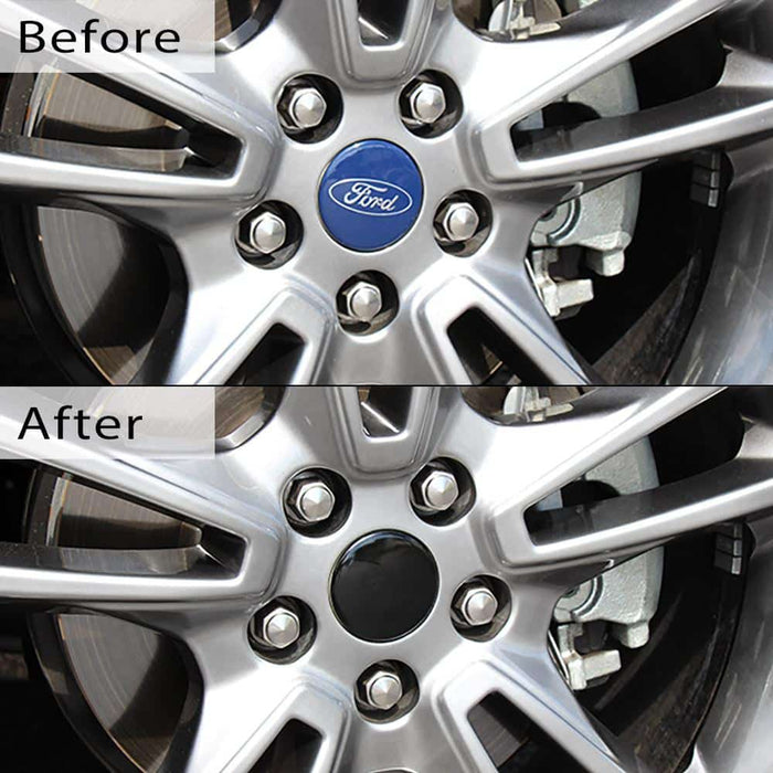 Solid Black 55mm Center Cap Decals